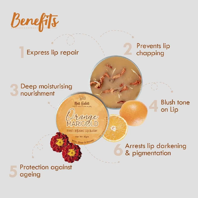 Nat Habit Orange Marigold Lip Balm 10 g - Image 4