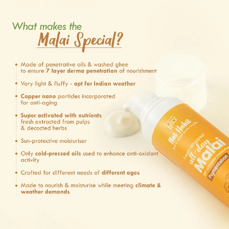 Nat Habit Turmeric Nutmeg Face Malai Cream - Image 3