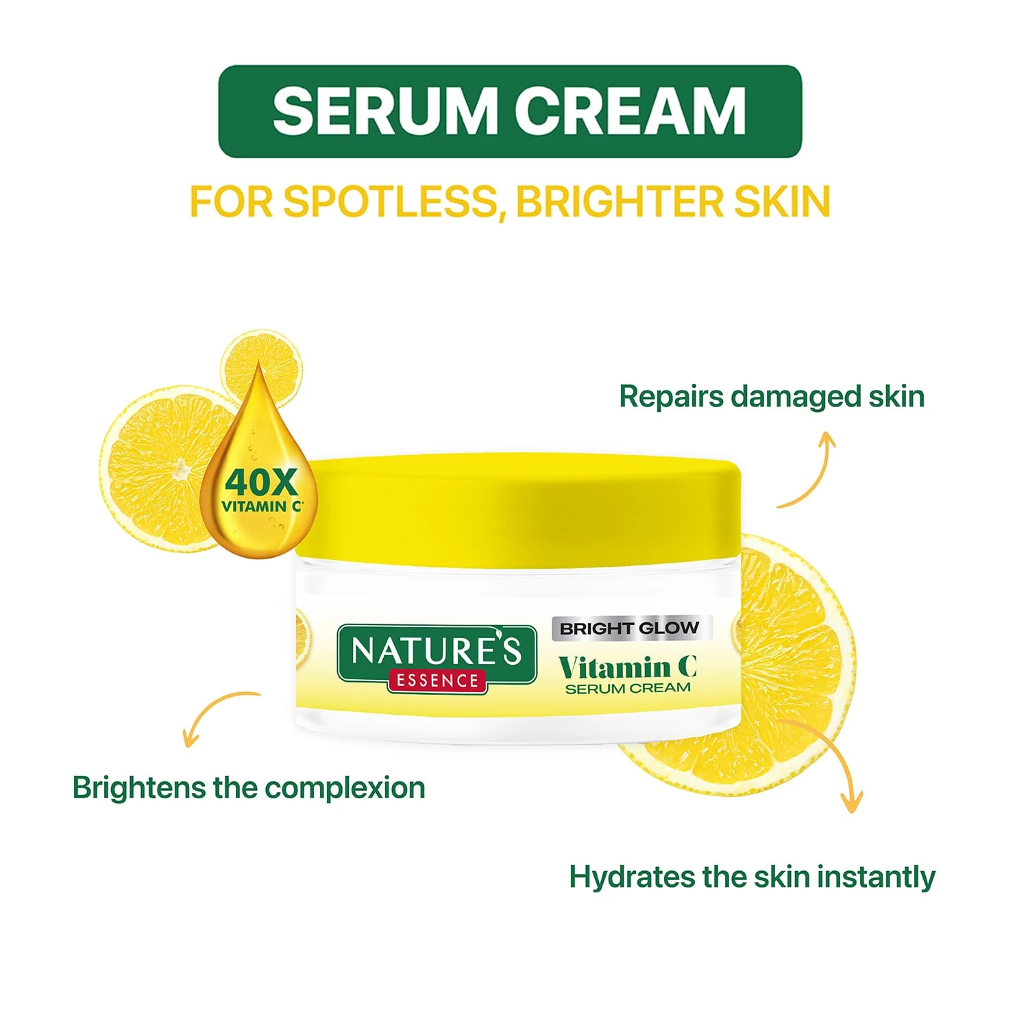 Nature's Essence Bright Glow Vitamin C Serum Cream - Image 3
