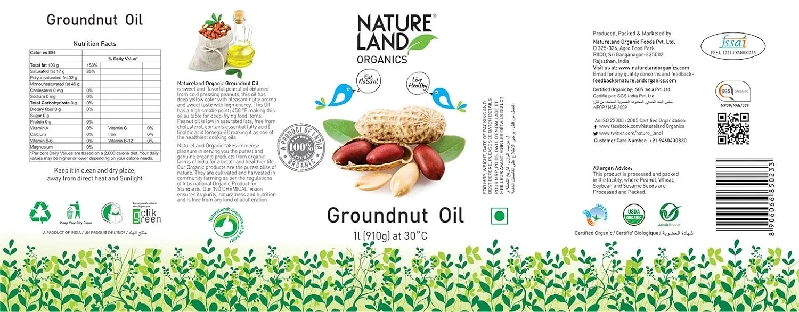 Natureland Organics Groundnut Oil/Peanut Oil - Image 2