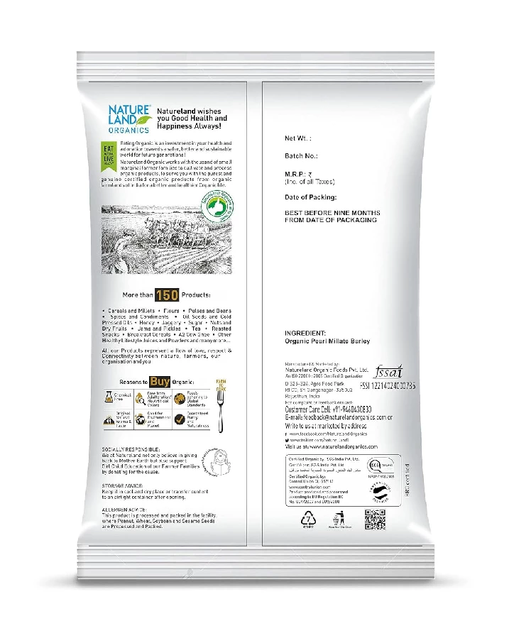 Natureland Organics Pearl Barley - Image 2
