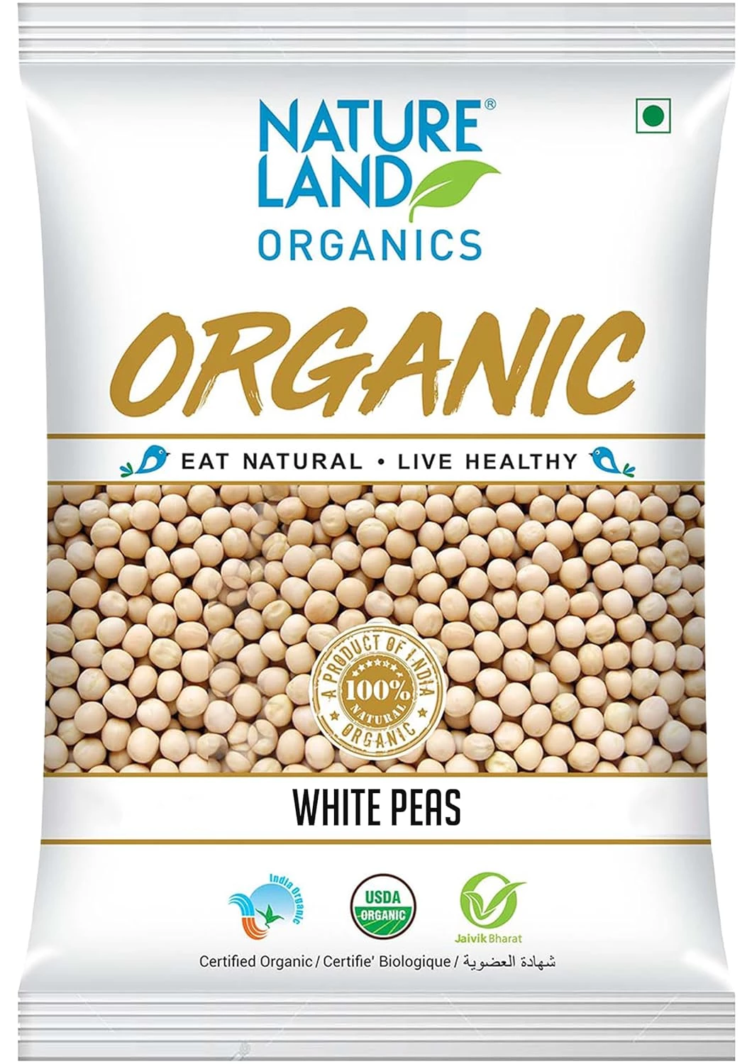 Natureland Organics White Peas