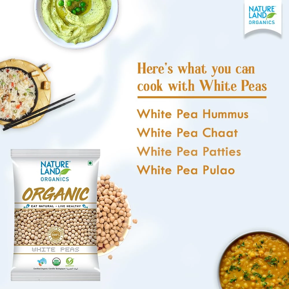 Natureland Organics White Peas - Image 3
