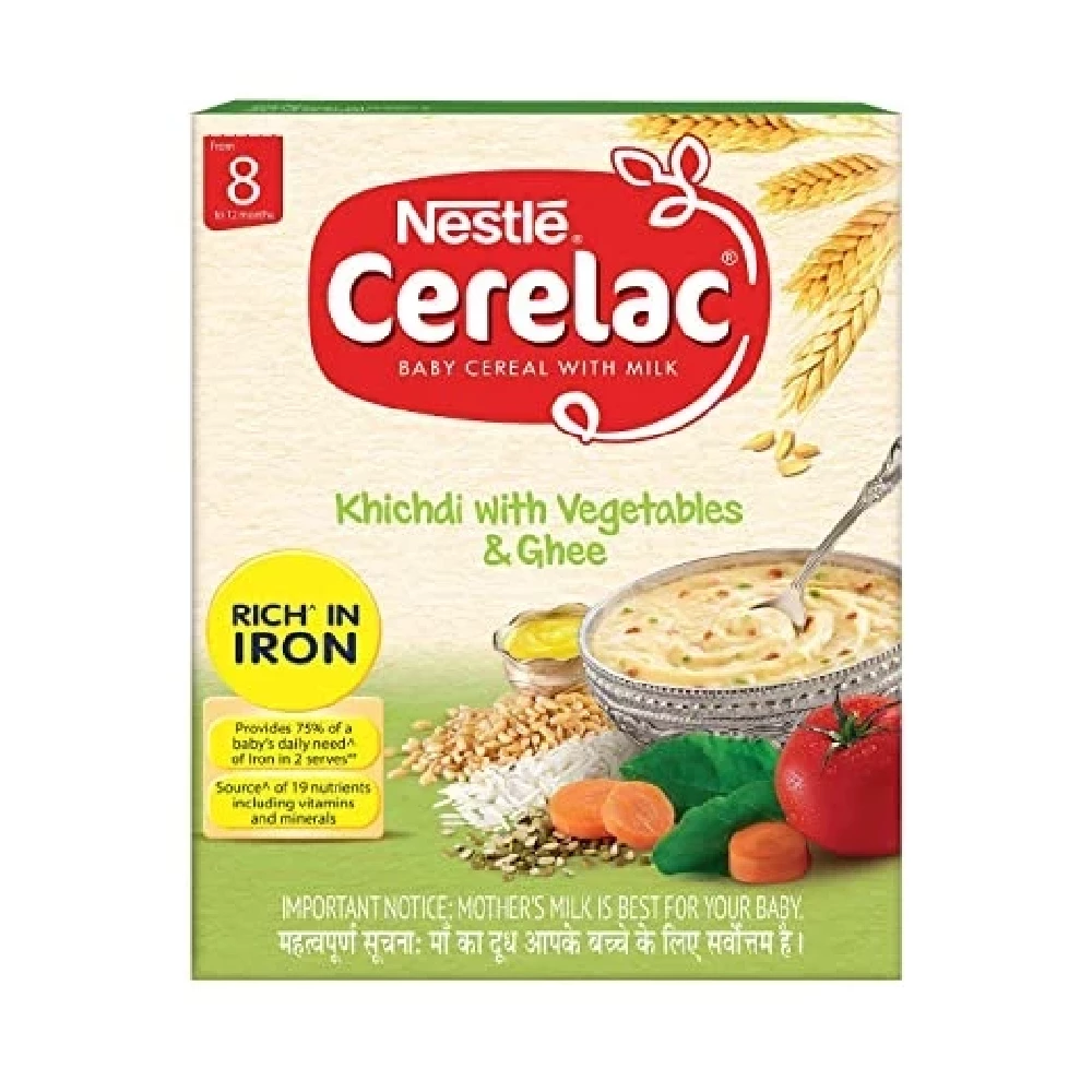 Nestle Cerelac Baby Cereal With Milk - Khichdi With Vegetables & Ghee Nestle Cerelac Baby Cereal With Milk - Khichdi With Vegetables & Ghee-Pack Size-300 g