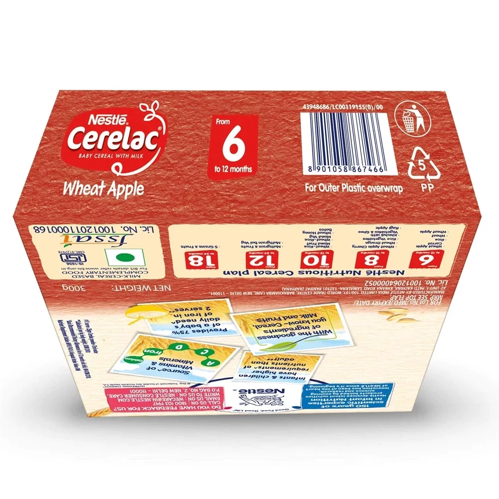 Nestle Cerelac Baby Cereal With Milk - Wheat Apple - Image 3