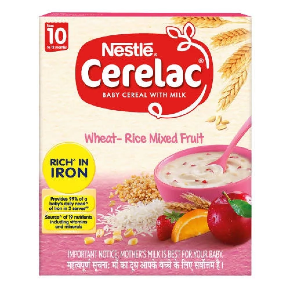 Nestle Cerelac Baby Cereal With Milk Wheat - Rice Mixed Fruit Nestle Cerelac Baby Cereal With Milk Wheat - Rice Mixed Fruit-Pack Size-300 g