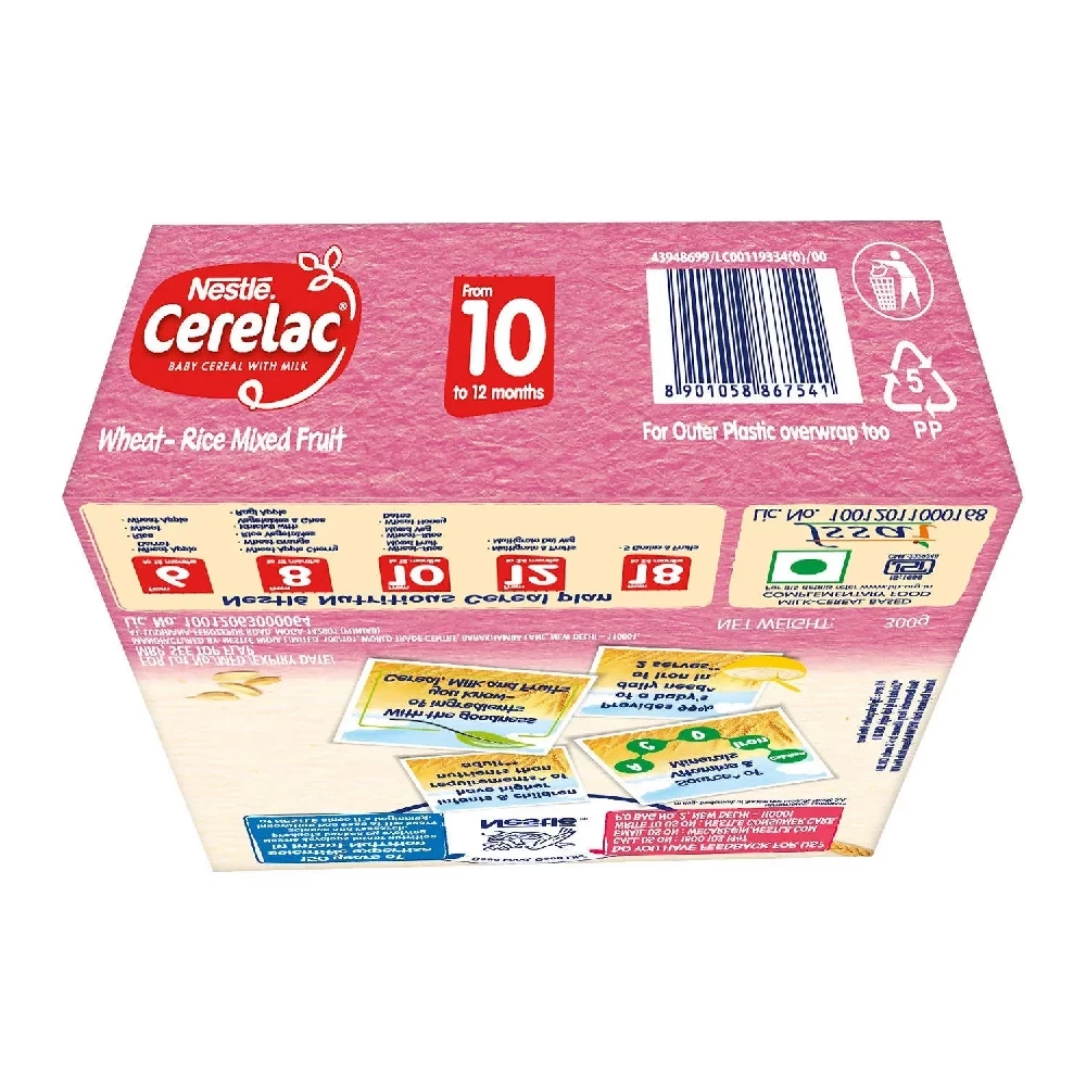 Nestle Cerelac Baby Cereal With Milk Wheat - Rice Mixed Fruit - Image 5