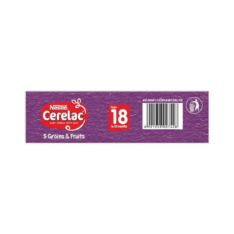 Nestle Cerelac Baby Cereal with Milk, 5 Grains & Fruits From 18 to 24 Months Stage 5 - Image 7