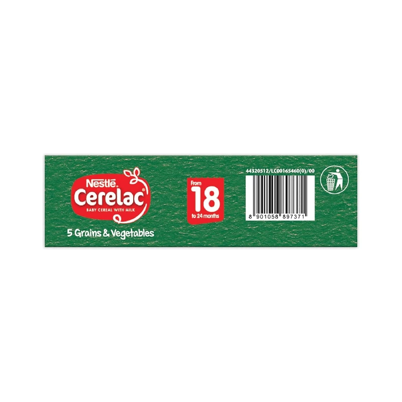 Nestle Cerelac Baby Cereal with Milk , 5 Grains & Vegetables From 18 to 24 Months Stage 5 - Image 7