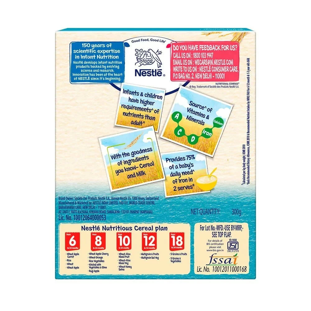 Nestle Cerelac Fortified Baby Cereal with Milk, Rice 6 to 24 months - Image 3