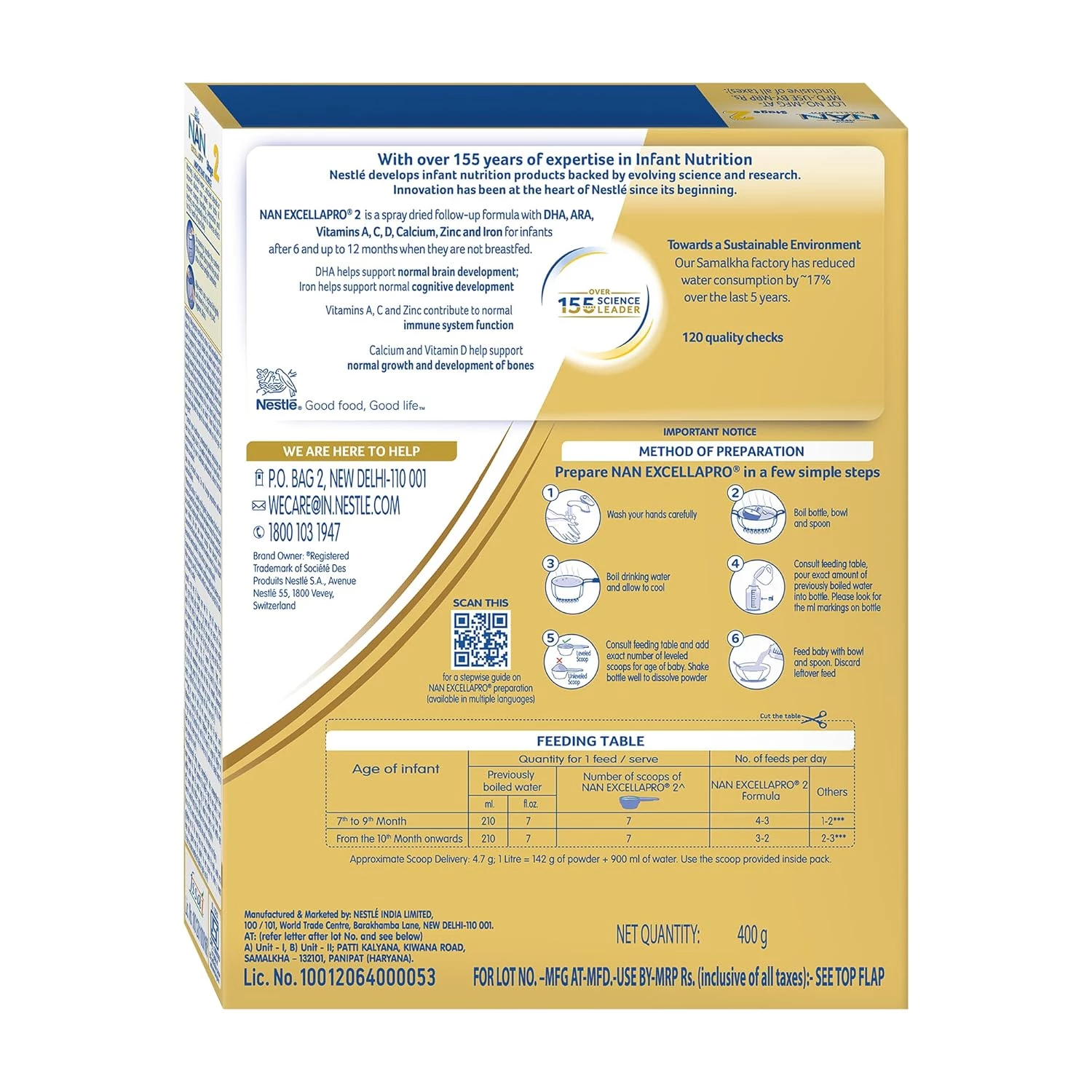 Nestle Nan Excellapro Stage 2 Follow-Up Formula Milk Powder - Image 2