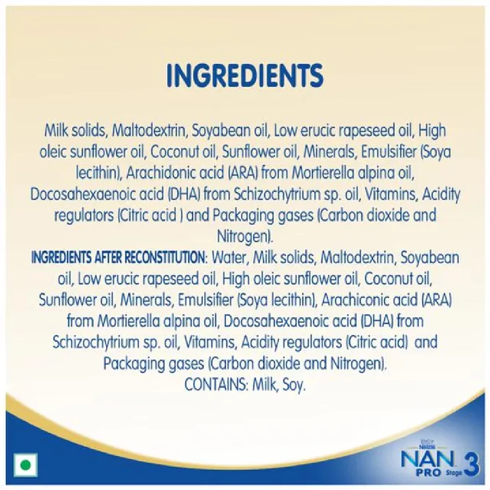 Nestle Nan Pro 3 Follow-Up Formula Powder After 12 Upto 18 Months Infants Stage 3 - Image 3