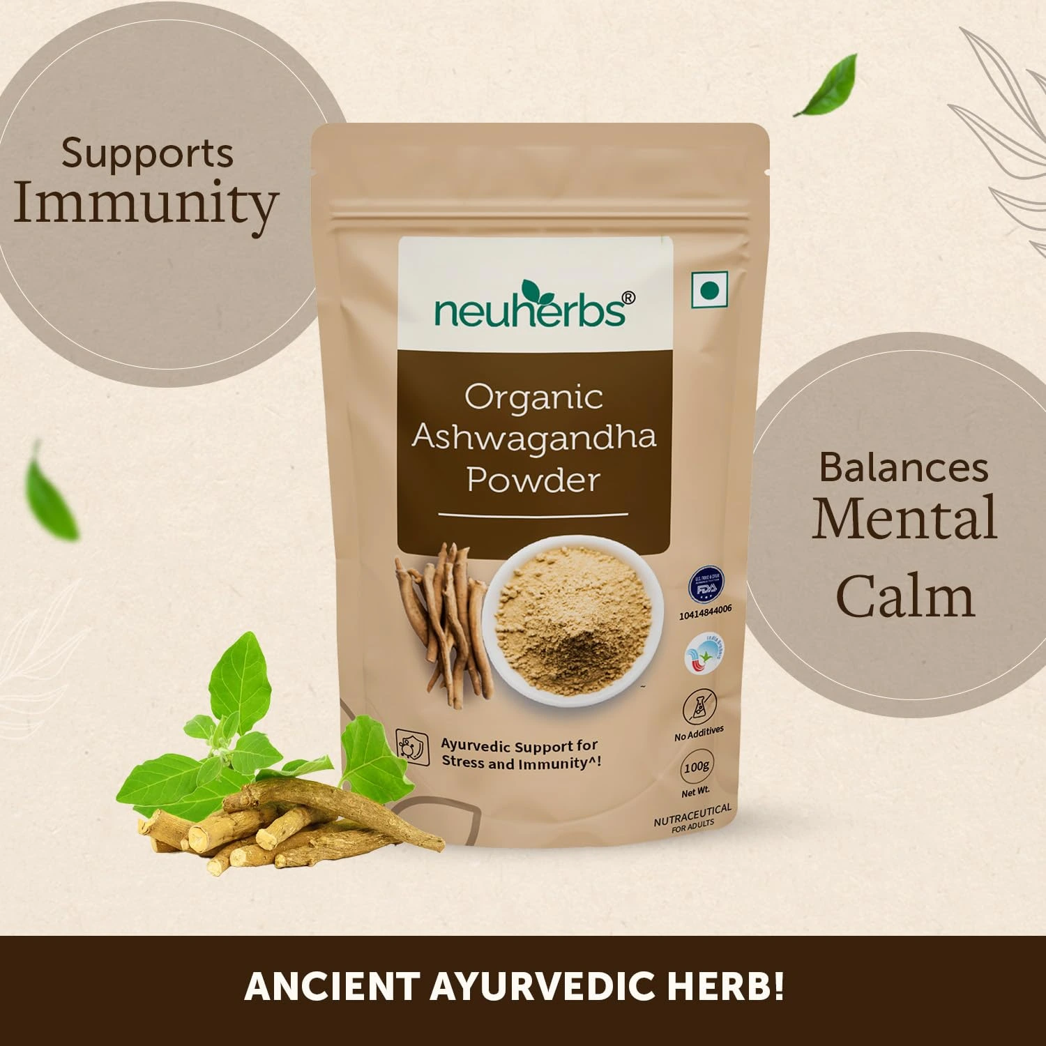Neuherbs Organic Ashwagandha Powder - Image 2