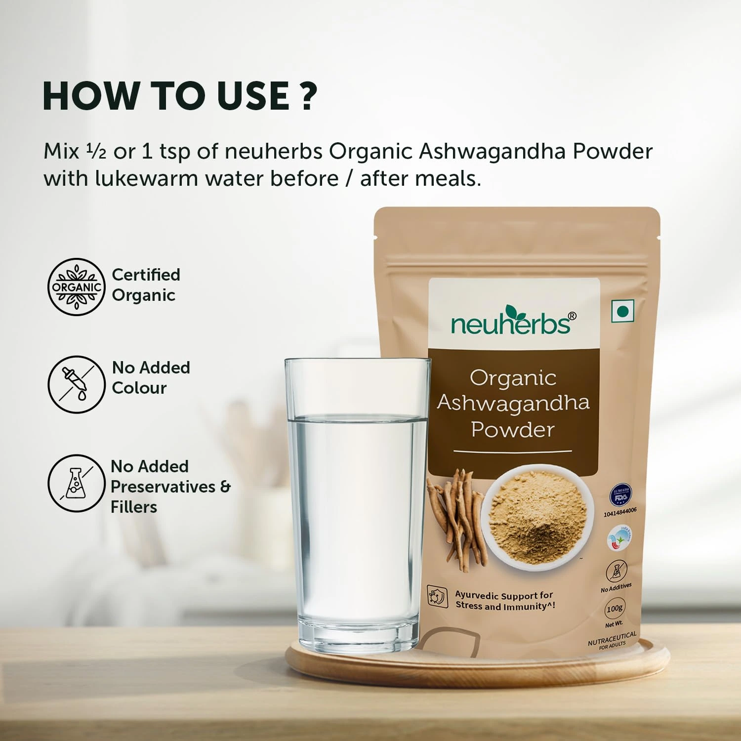 Neuherbs Organic Ashwagandha Powder - Image 4