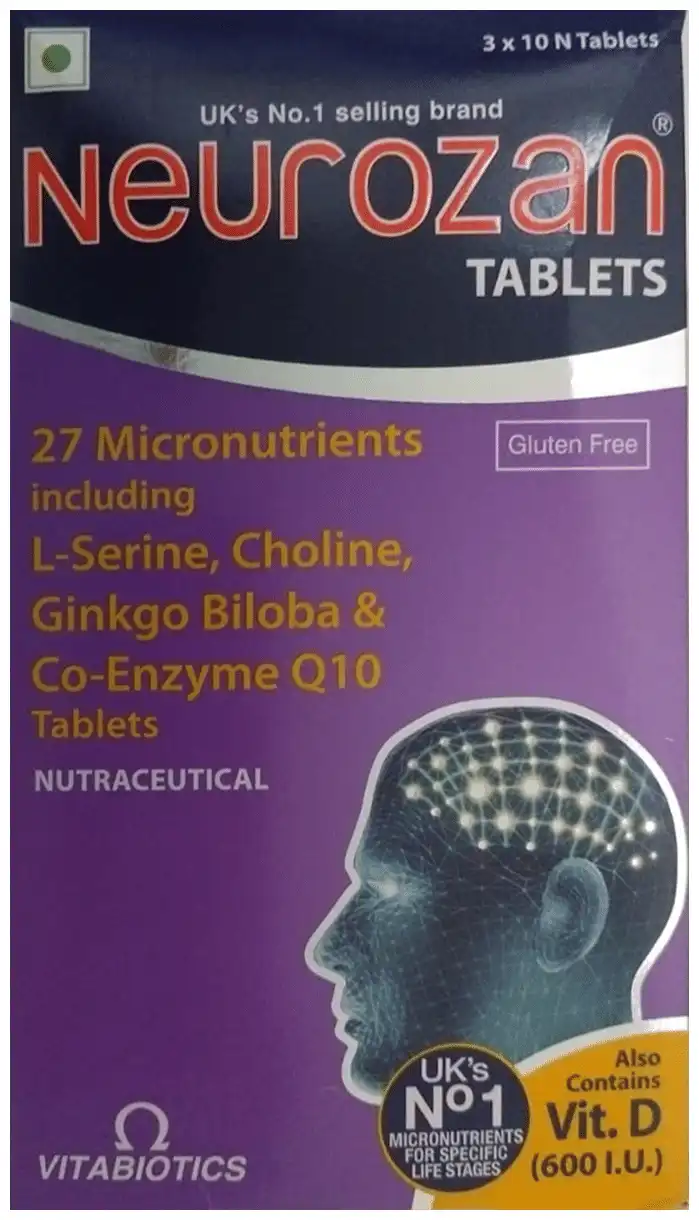 Neurozan Tablet with Serine, Choline, Gingko Biloba & Coenzyme Q10 - Image 1
