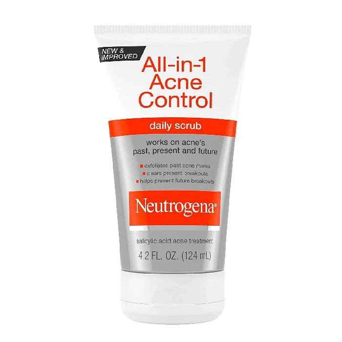 Neutrogena All-In-1 Acne Control Daily Face Scrub Neutrogena All-In-1 Acne Control Daily Face Scrub-Pack Size-124 ml