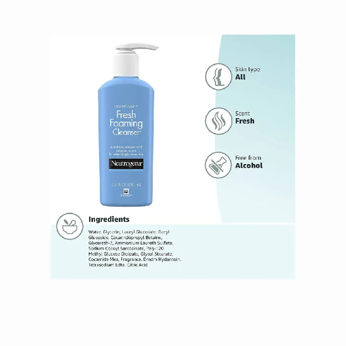 Neutrogena Foaming Facial Cleanser Makeup Remover - Image 3
