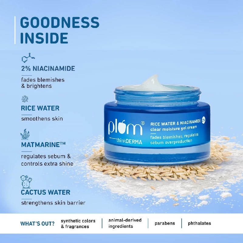 Plum Niacinamide & Rice Water Super Light Gel Cream - Image 6