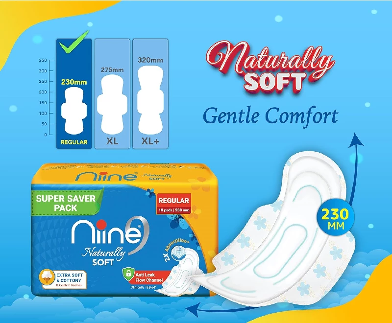 Niine Naturally Soft Regular Sanitary Pads - Image 2