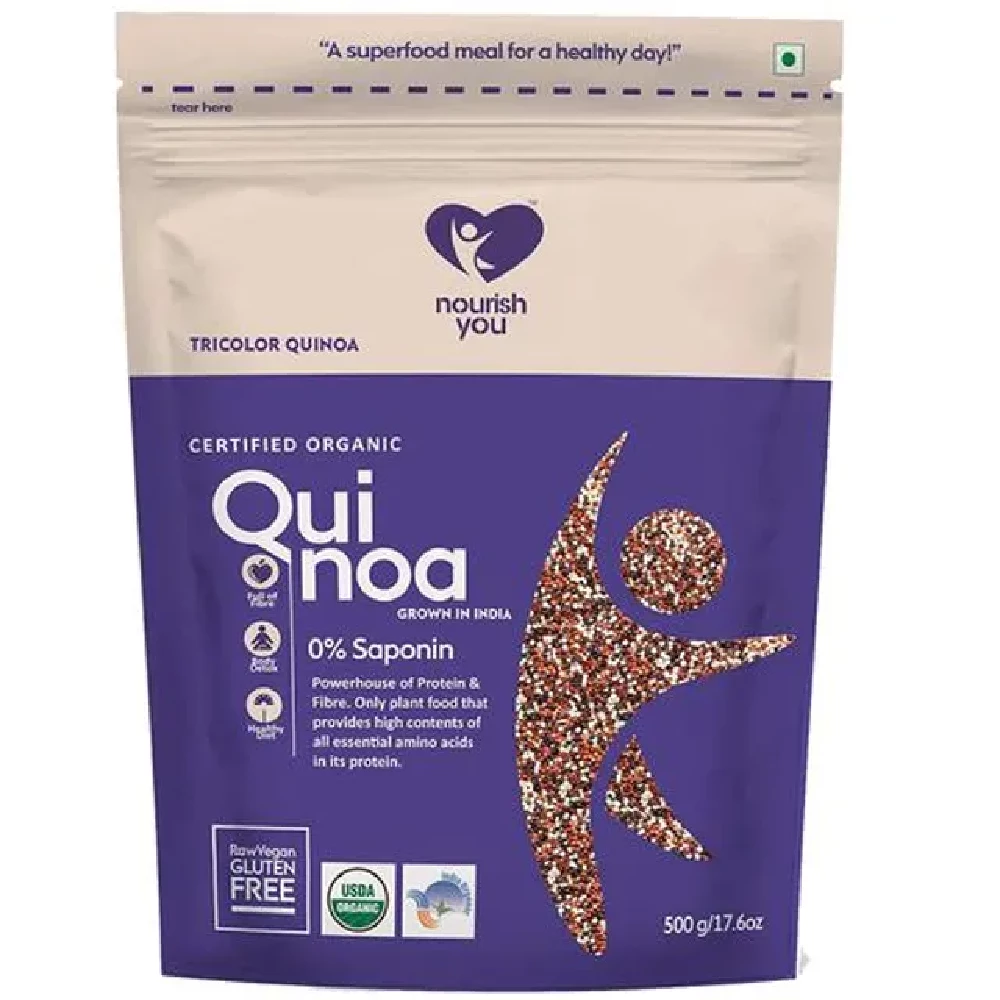 Nourish you Quinoa - Organic Tricolour Nourish you Quinoa - Organic Tricolour-Pack Size-500 g