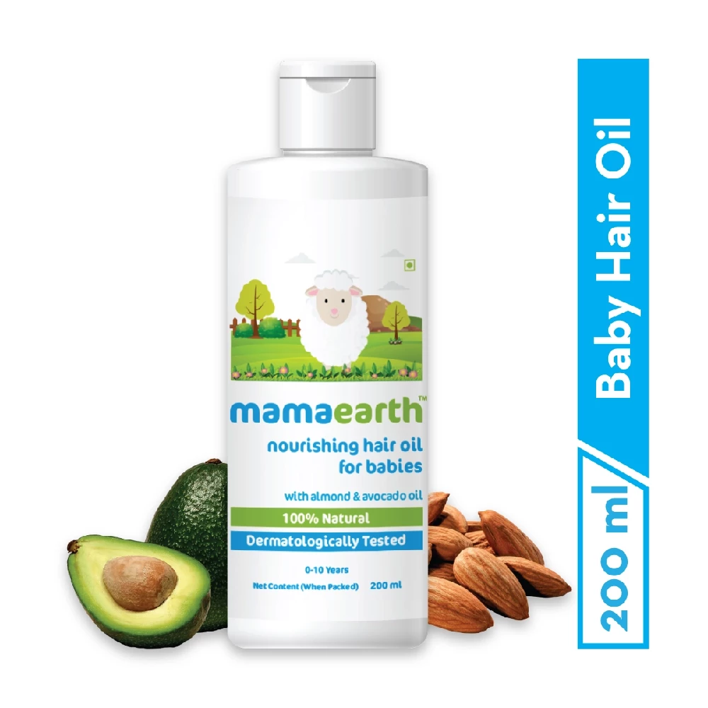 Mamaearth Nourishing Hair Oil for Babies with Almond and Avocado Oil - Image 2