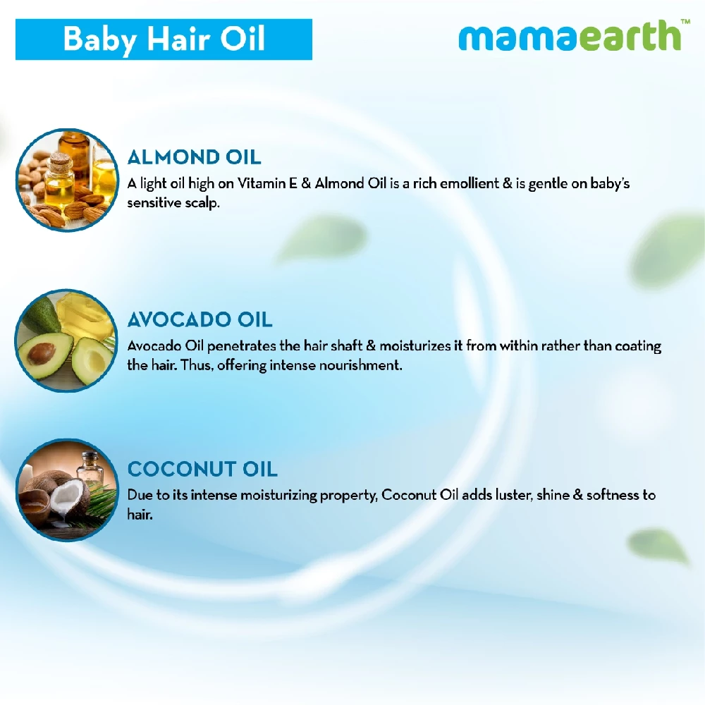 Mamaearth Nourishing Hair Oil for Babies with Almond and Avocado Oil - Image 7