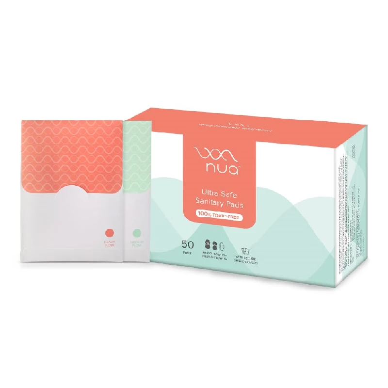 Nua Ultra-Safe Sanitary Pads Nua Ultra-Safe Sanitary Pads-Pack Size-50 Pads