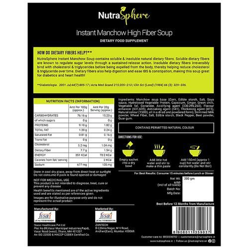 NutraSphere Manchow Instant Soup - With High Fibre - Image 2