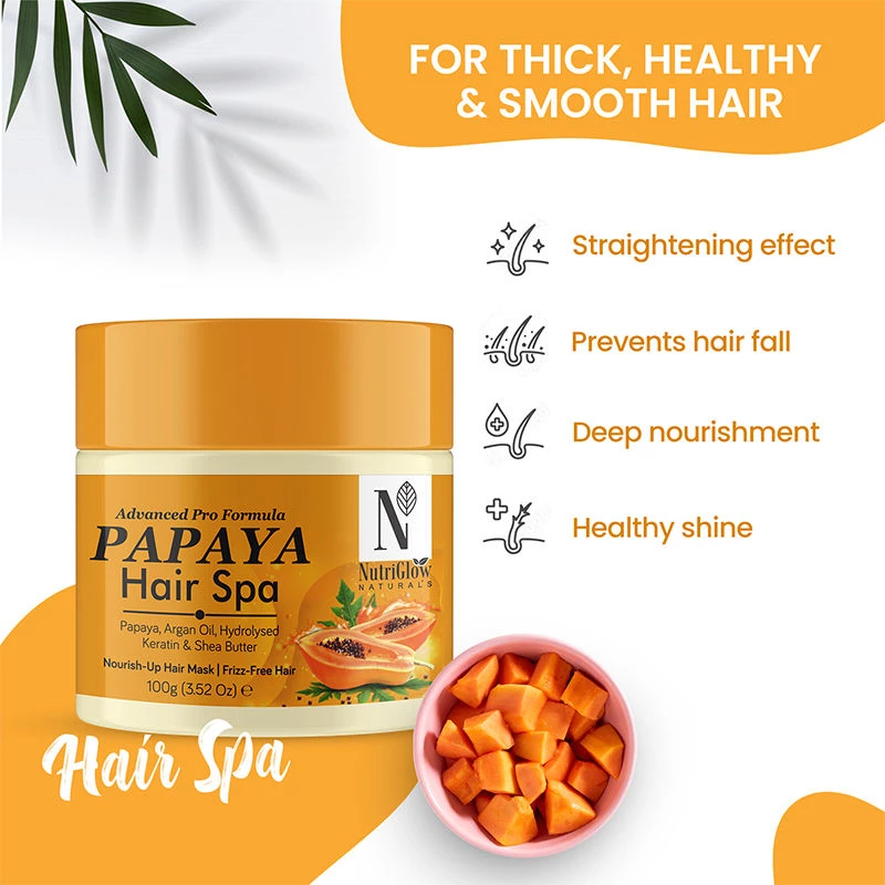 NutriGlow Naturals Advanced Pro Formula Papaya Hair Spa - Image 3