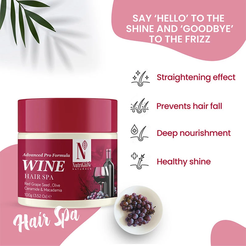 NutriGlow Naturals Advanced Pro Formula Wine Hair Spa - Image 3