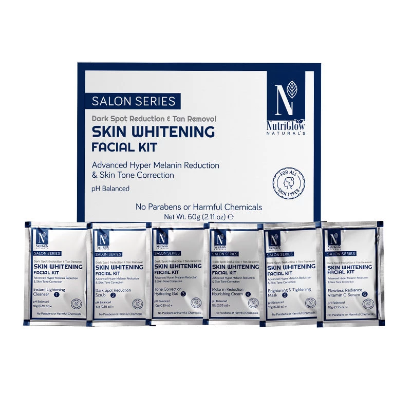 NutriGlow Naturals Advanced Pro Skin Whitening - Facial Kit + Face Wash - Image 3