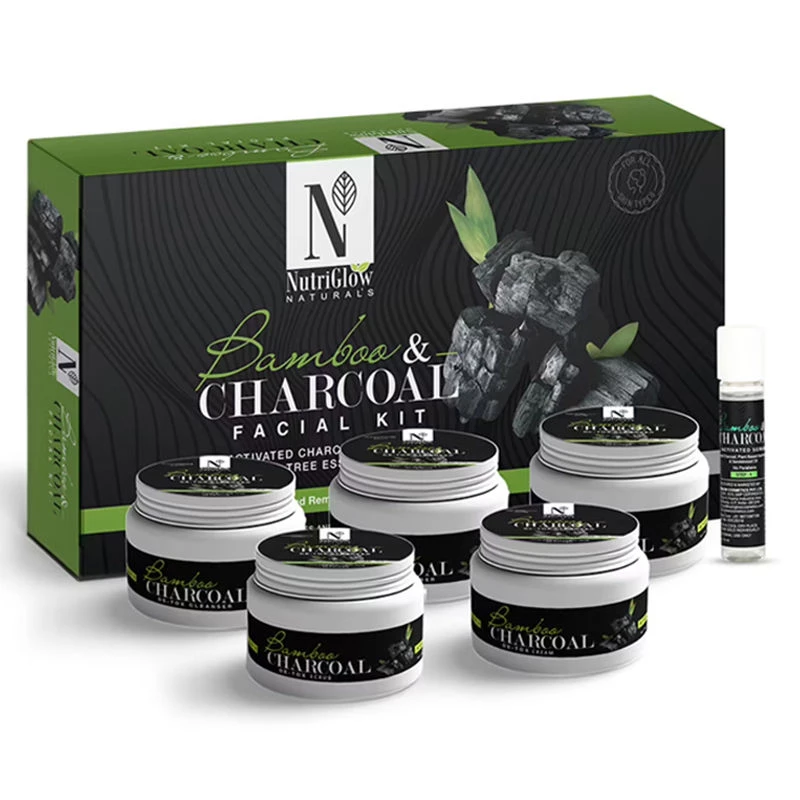NutriGlow Naturals Bamboo & Charcoal Facial Kit For Glowing Skin & Detoxifies Skin - Image 2