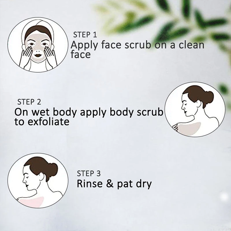 NutriGlow Naturals Bamboo Charcoal Face & Body Scrub With Activated Charcoal Powder - Image 6