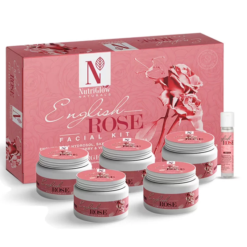 NutriGlow Naturals English Rose Facial Kit With 100% English Rose Hydrosols - Image 2