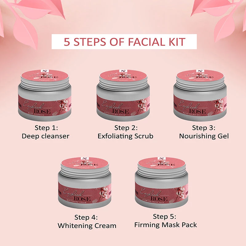 NutriGlow Naturals English Rose Facial Kit With 100% English Rose Hydrosols - Image 4