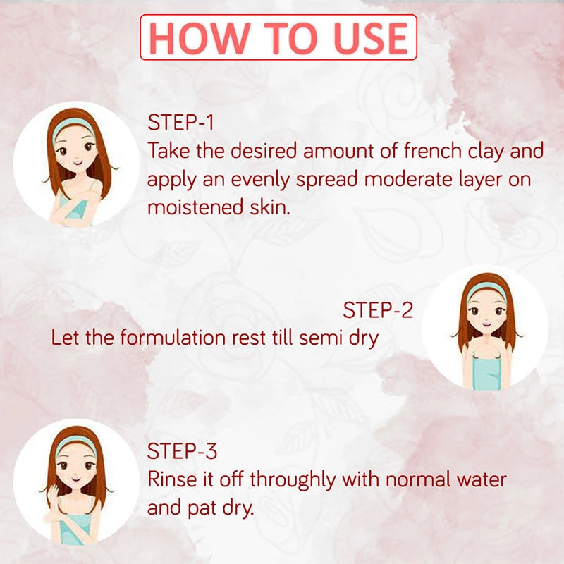 NutriGlow Naturals English Rose French Clay For Skin Tightening - Image 6