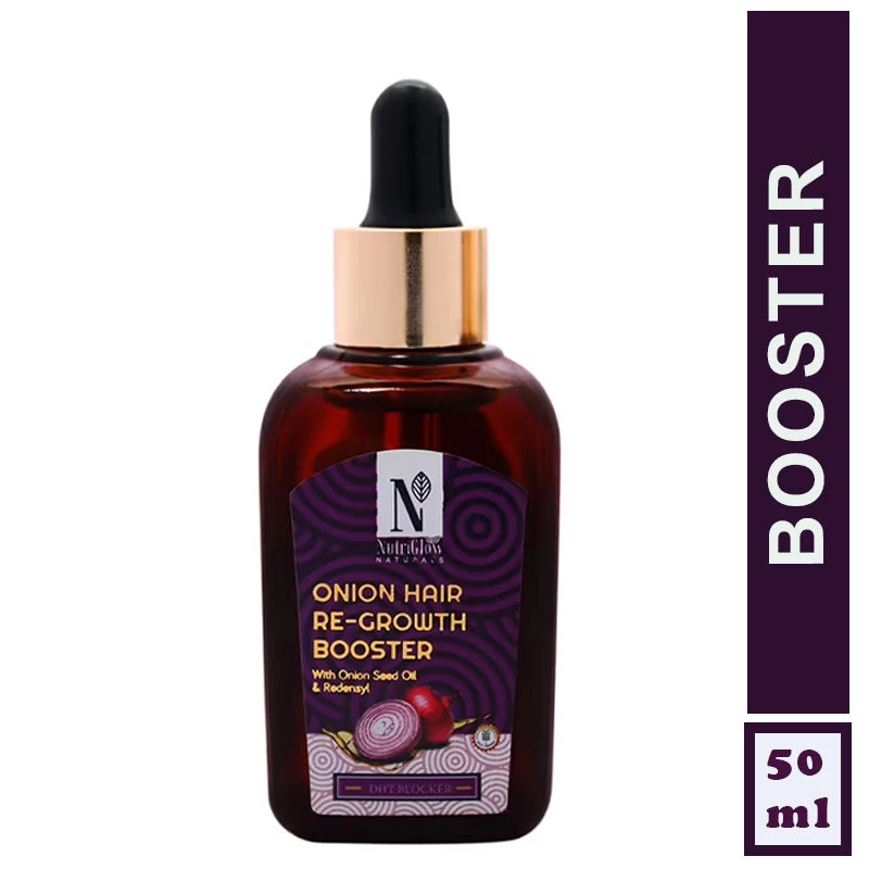 NutriGlow Naturals Onion Hair Re-Growth Booster For Thinning & Receding Hair NutriGlow Naturals Onion Hair Re-Growth Booster For Thinning & Receding Hair-Pack Size-50 ml