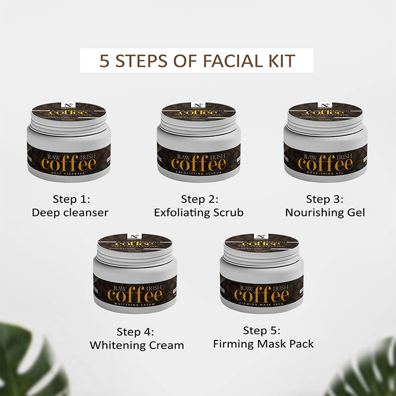 NutriGlow Naturals Raw Irish Coffee Facial Kit For Hydrate Skin & Acne Treatment - Image 4