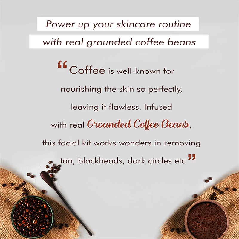 NutriGlow Naturals Raw Irish Coffee Facial Kit For Hydrate Skin & Acne Treatment - Image 5