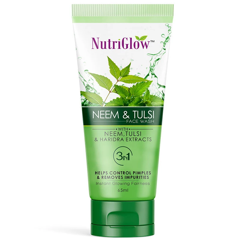 NutriGlow Neem & Tulsi Face Wash For Helps Control Pimples - Image 2