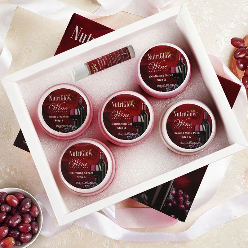 NutriGlow Wine Facial Kit For Blemish Free Fairer Complexion - Image 2
