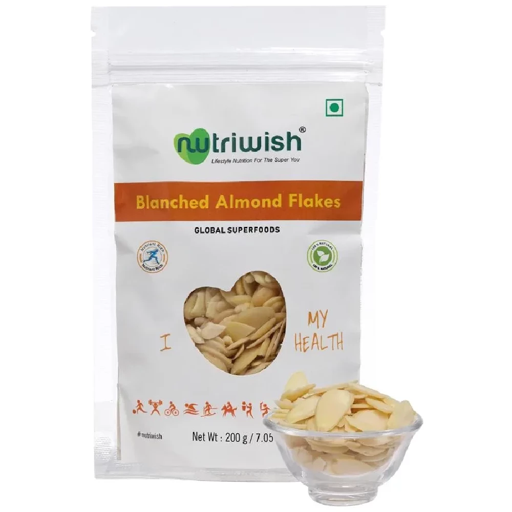 Nutriwish Blanched Almond Flakes - Image 14