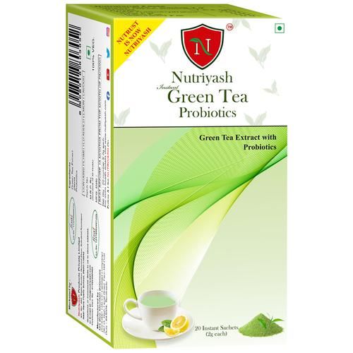 Nutriyash Green Tea With Probiotics - Healthy Nutriyash Green Tea With Probiotics - Healthy--2 g (20 Sachets x 2 g Each)