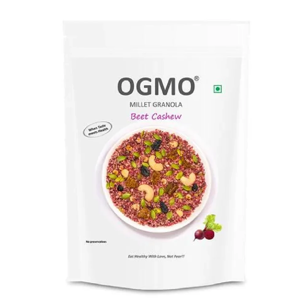 OGMO Millet Granola With Beet Cashew, Rich In Plant Based Protein & Fibre