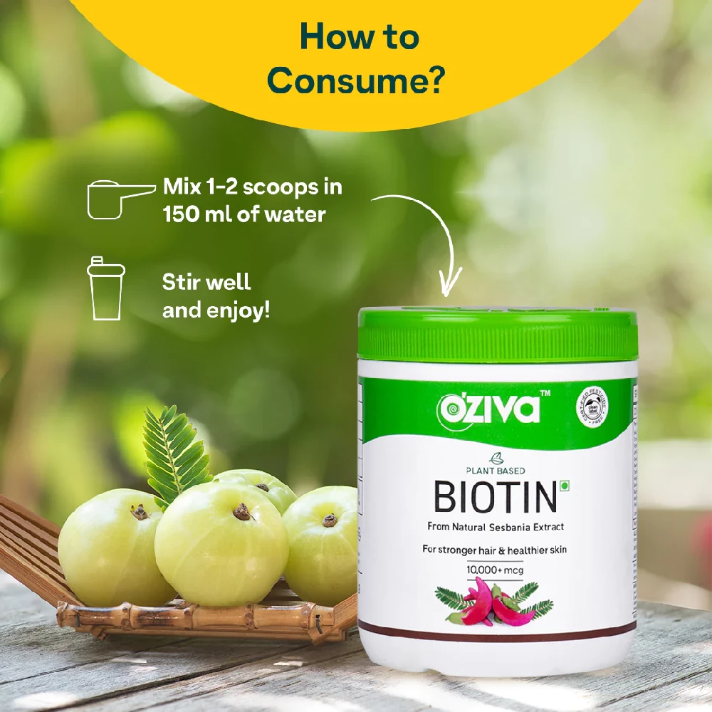 Oziva Biotin 10,000+ mcg - Classic - Image 5