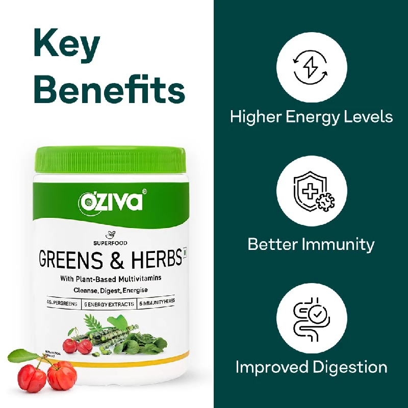 Oziva Superfood Greens & Herbs for Acne Control, Skin Health & Digestion - Image 3