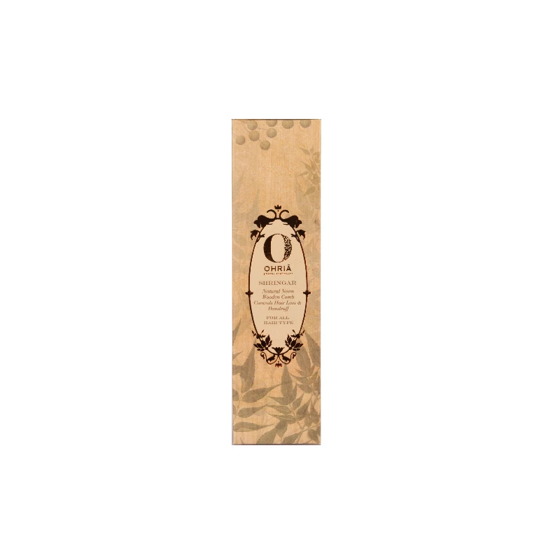 Ohria Ayurveda Natural Neem Wooden Comb Ohria Ayurveda Natural Neem Wooden Comb-Pack Size-Without Handle