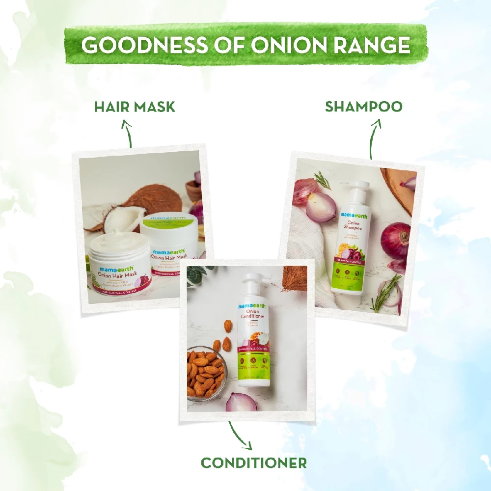 Onion Hair Mask, For Hair Fall Control, With Onion Oil and Organic Bamboo Vinegar - Image 6