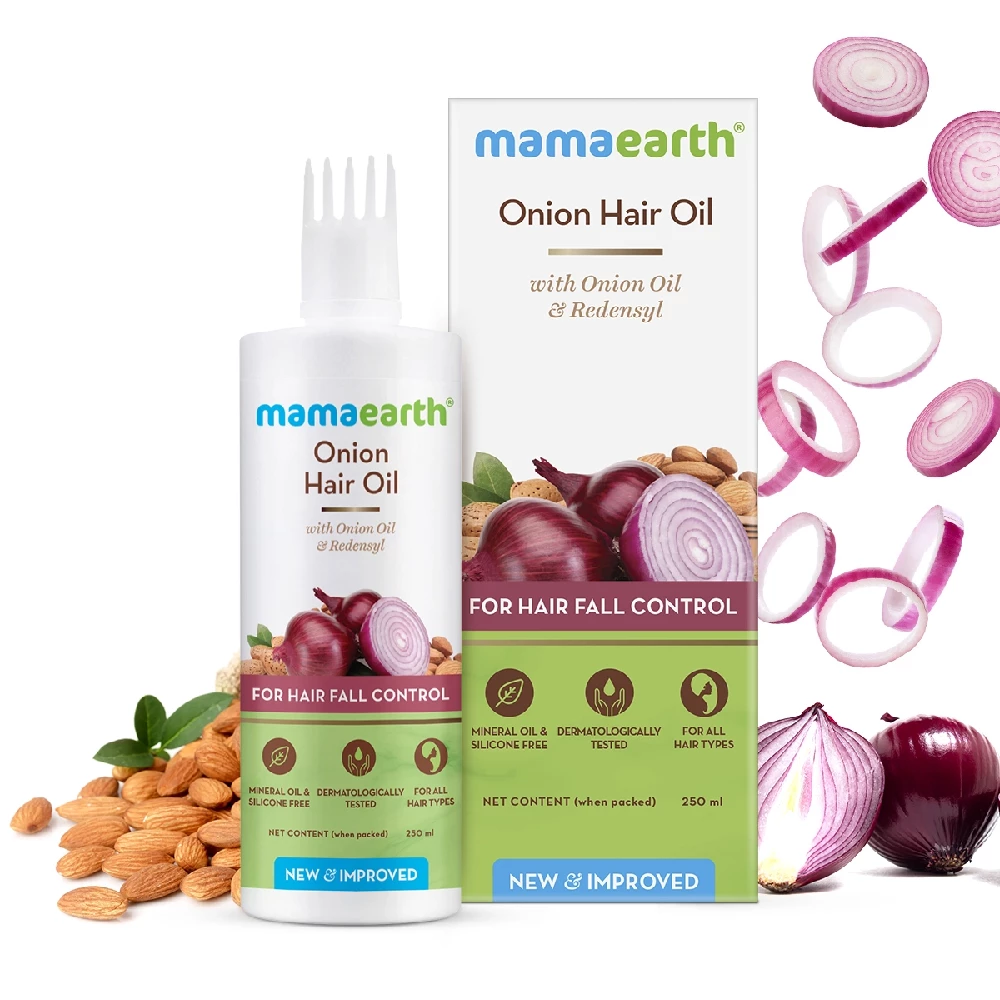 Onion Hair Oil for Hair Regrowth and Hair Fall Control with Redensyl