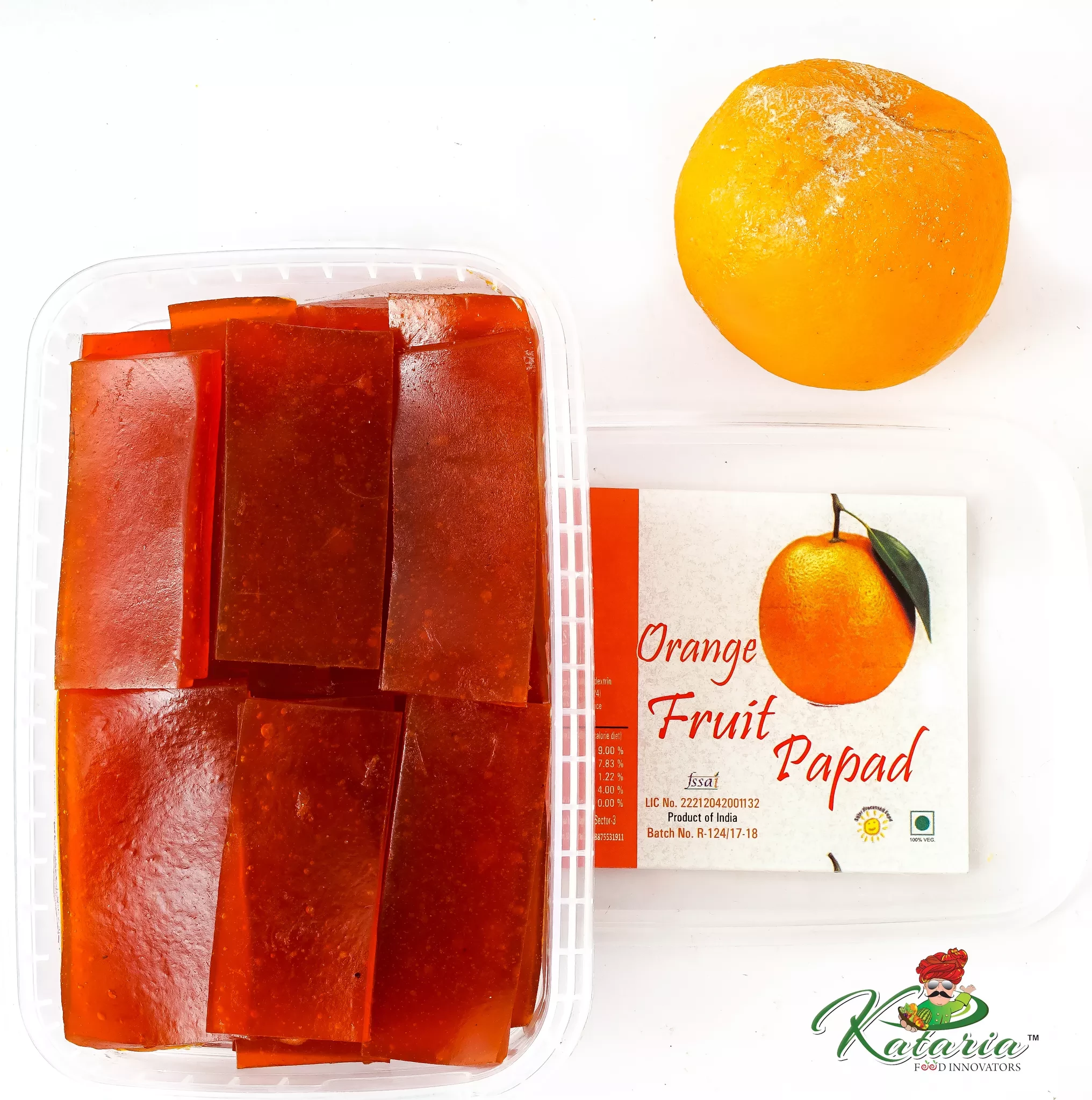 Orange Fruit Papad Orange Fruit Papad-Pack Size-500g